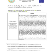 Prophetic Leadership Perspective Didin Hafidhuddin in Pesantren Ulil Al-baab UIKA Bogor Indonesia.pdf