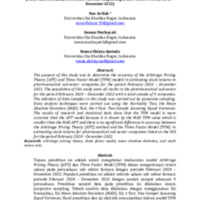 PERBANDINGAN AKURASI METODE ARBITRAGE PRICING THEORY DAN THREE FACTOR MODEL DALAM MENGESTIMASI RETURN SAHAM.pdf