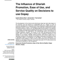 The Influence of Shariah Promotion, Ease of Use, and Service Quality on Decisions to use Gopay.pdf
