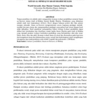 KONSEP EVALUASI PENDIDIKAN MENURUT IMAM AN-NAWAWI DALAM KITAB AL-MINHAJ SYARAH SHAHIH MUSLIM.pdf