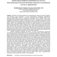 PENGEMBANGAN MULTIMEDIA PEMBELAJARAN INTERAKTIF AKIDAH-AKHLAK BERBASIS SMARTPHONE DALAM UPAYA MENGAPLIKASIKAN METAKOGNISI PESERTA DIDIK KELAS XII MADRASAH ALIYAH AL-ARQOM BOGOR.pdf