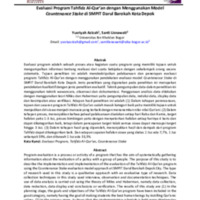 Evaluasi Program Tahfidz Al-Qur’an dengan Menggunakan Model Countenance Stake di SMPIT Darul Barokah Kota Depok.pdf