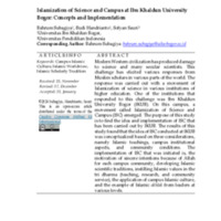 Islamization of Science and Campus at Ibn Khaldun University Bogor Concepts and Implementation.pdf