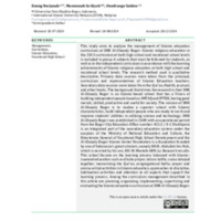 Islamic education curriculum management at SMK Al-Ghazaly Bogor.pdf