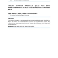 Analisis Hubungan Pembiayaan Ijarah Pada Bank Pembiayaan Rakyat Syariah Terhadap Pendapatan Usaha Kecil.pdf