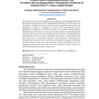Evaluasi Sistem Pengendalian Internal Atas Persediaan Barang Dagang Dalam Meningkatkan Efektivitas & Efisiensi Pada CV. Sukses Global Mandiri.pdf
