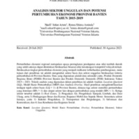 ANALISIS SEKTOR UNGGULAN DAN POTENSI PERTUMBUHAN EKONOMI PROVINSI BANTEN TAHUN 2015-2019.pdf