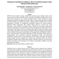 Manajemen Pembelajaran Tahfizh Al–Qur’an Untuk Ketercapaian Target Hafalan di SMPTQ Abi Ummi.pdf