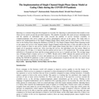 The Implementation of Single Channel Single Phase Queue Model at Gadog Clinic during the COVID-19 Pandemic.pdf