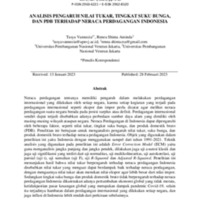 ANALISIS PENGARUH NILAI TUKAR, TINGKAT SUKU BUNGA, DAN PDB TERHADAP NERACA PERDAGANGAN INDONESIA.pdf