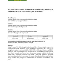 Studi komparatif tentang wakaf uang menurut Imam Mawardi dan Ibn Najim Al-Mishri.pdf