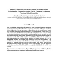 Influence Good School Governance, Towards Increasing Teacher Professionalism Through Intervention Teacher Competency at Kosgoro Vocational School, Bogor City.pdf