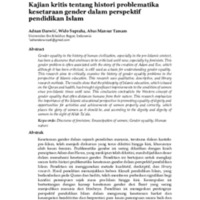 Kajian kritis tentang histori problematika kesetaraan gender dalam perspektif pendidikan Islam.pdf