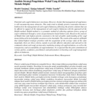 Analisis Strategi Pengelolaan Wakaf Uang di Indonesia (Pendekatan Metode Delphi).pdf