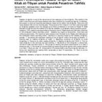 Model Pembelajaran Tadabbur Al-Qur'an dalam Kitab At-Tibyan untuk Pondok Pesantren Tahfidz.pdf