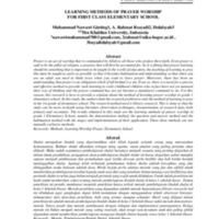 Learning Methods Of Prayer Worship For First Class Elementary School.pdf