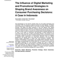 The Influence of Digital Marketing and Promotional Strategies in Shaping Brand Awareness on Consumer Purchasing Decisions A Case in Indonesia.pdf