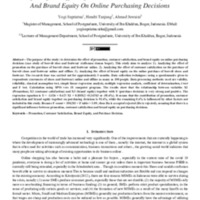 Analysis Of The Effect Of Promotion, Customer Satisfaction, And Brand Equity On Online Purchasing Decisions.pdf