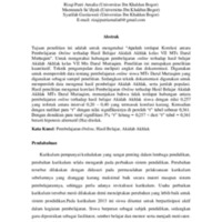 Studi Korelasi Pembelajaran Online Terhadap Hasil Belajar Akidah Akhalk Kelas VII (MTs Darul Muttaqien).pdf