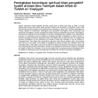 Peningkatan kecerdasan spiritual Islam perspektif Syaikh al-Islam Ibnu Taimiyah dalam Kitab Al-Tuhfah al-‘Iroqiyyah.pdf