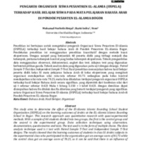 PENGARUH ORGANISASI SISWA PESANTREN EL-ALAMIA (OSPELA) TERHADAP HASIL BELAJAR SISWA PADA MATA PELAJARAN BAHASA ARAB DI PONDOK PESANTEN EL-ALAMIA BOGOR.pdf