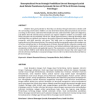 Konseptualisasi peran strategis pada pendidikan literasi keuangan syariah anak melalui pendekatan systematic review di tk ra al-mu’min gunung putri.pdf