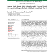 Strategi Bisnis Rumah Sakit Dalam Perspektif Universal Health Coverage (Studi Empiris Berbasis Bukti Pada Rumah Sakit Tipe B).pdf