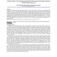 Analisis Faktor Yang Mempengaruhi Nilai Perusahaan Sub Sektor Farmasi Di Bursa Efek Indonesia.pdf