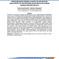 Pengembangan Pembelajaran Online Dengan Nine Events Of Instruction Untuk Mata Pelajaran Bahasa Inggris Kelas 8.pdf