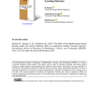 The Effect of the Blended Project-Based Learning Model and Creative Thinking Ability on Engineering Students' Learning Outcomes..pdf