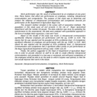 Pengaruh Komunikasi Interpersonal dan Kompetensi Terhadap Prestasi Kerja Pegawai Dinas Pertanian Kota Bogor.pdf