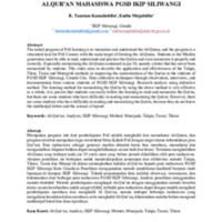 ANALISIS METODE TALQIN, TIKROR, TASMI DAN MUROJAâ€™ AH DALAM MENINGKATKAN HAFALAN AL QURâ€™ AN MAHASISWA PGSD IKIP SILIWANGI.pdf
