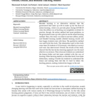 A Comparison of Academic Outcomes and Students’ Satisfaction in Offline, Online, and Blended Teaching Models.pdf