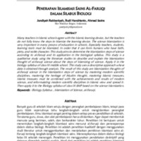 PENERAPAN ISLAMISASI SAINS AL-FARUQI DALAM SILABUS BIOLOGI..pdf