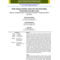Adab sebagai Jembatan antara Ilmu dan Amal dalam Pembentukan Karakter Siswa Adab as a Bridge between Knowledge and Deeds in Shaping Students' Character.pdf