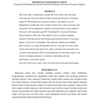Peran kerja keras dan kerja cerdas melalui motivasi kerja dalam meningkatkan kinerja karyawan agent asuransi (Studi pada PT. Prudential Life Assurance Surabaya).pdf