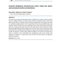 Analisis Kebijakan Pengelolaan Zakat Umar Bin Abdul Aziz dan Relevansinya di Indonesia.pdf