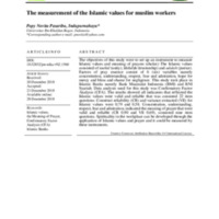 The measurement of the Islamic values for muslim workers.pdf
