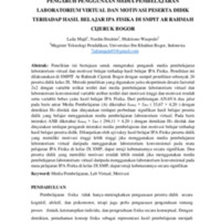 Pengaruh penggunaan media pembelajaran laboratorium virtual dan motivasi peserta didik terhadap hasil belajar ipa fisika di smpit ar rahmah cijeruk bogor.pdf