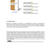An Investigation of the Five Factor Personality Traits and Innovation Skills of Students in Theology Education..pdf