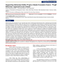 Supporting Indonesian Online Waqf as Islamic Economics Source Waqif Behaviour Approach in Java Island.pdf