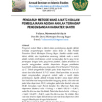 PENGARUH METODE MAKE A MATCH DALAM PEMBELAJARAN AQIDAH AKHLAK TERHADAP PENGEMBANGAN KARAKTER SANTRI.pdf