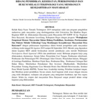 Peningkatan Fungsisonal Elemen Masyarakat Dalam Bidang Pendidikan, Kesehatan, Perekonomian Dan Hukum Melalui Tekhnologi Yang Membangun Kesejahteraan Masyarakat.pdf