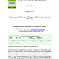 Implementation of the Cahayaku Method in Learning Al-Qur'an.pdf