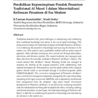 Pendidikan Kepemimpinan Pondok Pesantren Tradisional Al Musri 1 dalam Merevitalisasi Keilmuan Pesantren di Era Modern.pdf