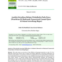 Analisis Kesulitan Belajar Diskalkulia Pada Siswa (Penelitian Di Madrasah Tsanawiyah Ummul Quro Al-Islami Leuwiliang Bogor).pdf