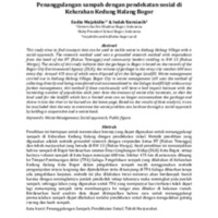 Penanggulangan sampah dengan pendekatan sosial di Kelurahan Kedung Halang Bogor.pdf