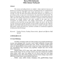 Friksi Perdagangan dan Korelasinya Terhadap Karakteristik Perdagangan Pada Data Keuangan Berfrekuensi Tinggi Di Bursa Efek Indonesia.pdf