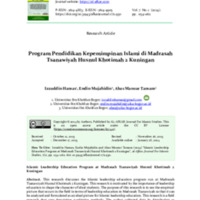 Islamic Leadership Education Program at Madrasah Tsanawiyah Husnul Khotimah 2 Kuningan.pdf