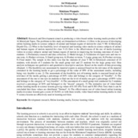 Development of Online Learning Media Based Video on Class V Science Lessons in Mi Al Khoiriyah Depok.pdf
